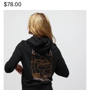 Prana Black Hoodie with Gold Graphic